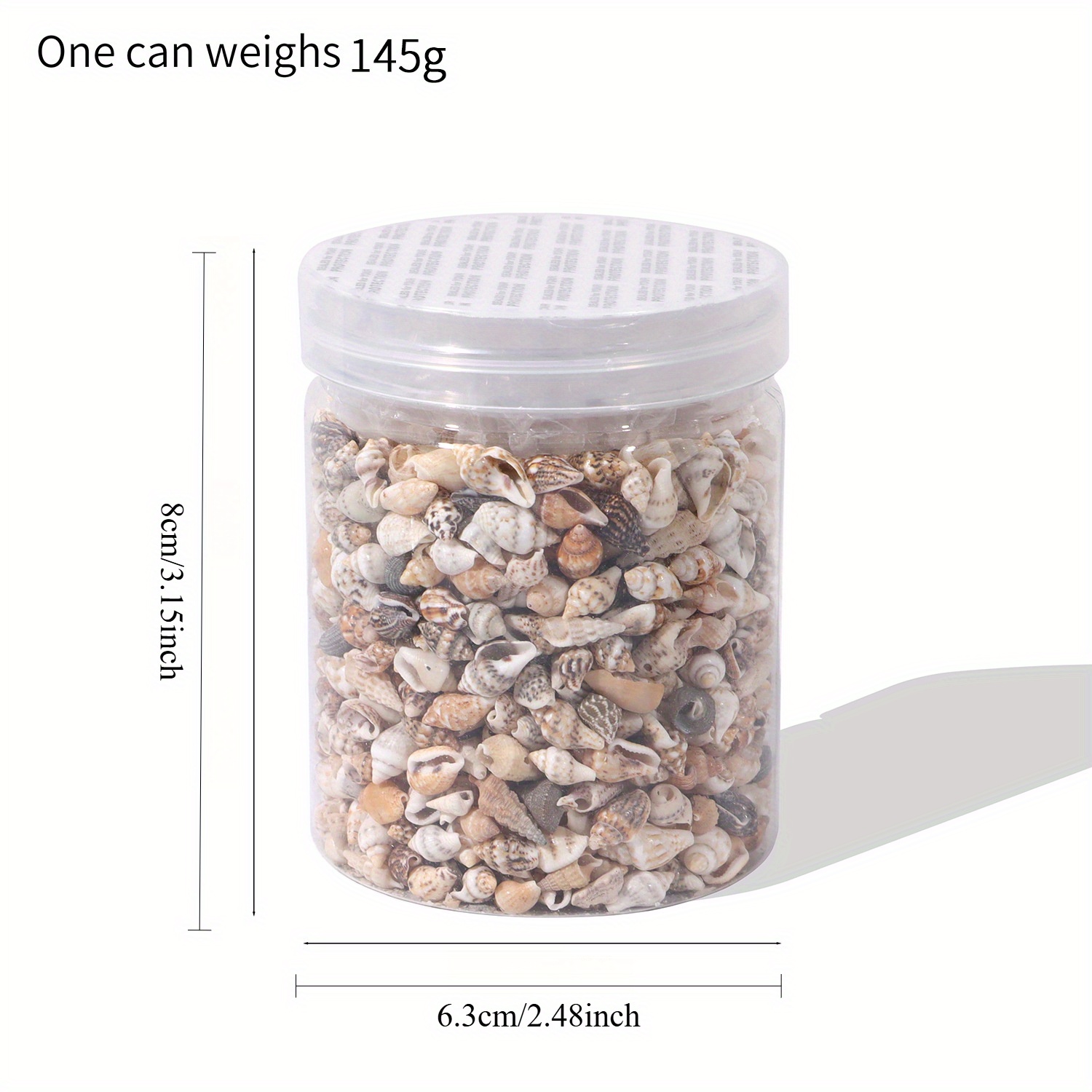 TEMU 145g Natural Seashell & Conch Beads For Making, Home Decor, Resin Crafts - Assorted Colors, Irregular Shapes, Material, Creative Craft Supplies,