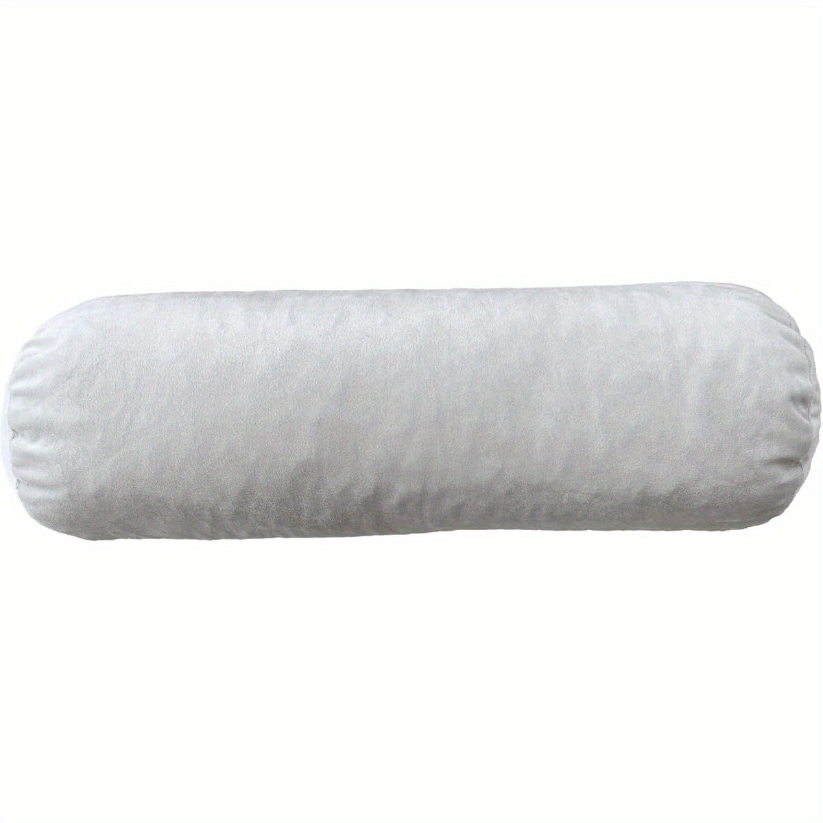 velvet roll support pillow for lumbar back head high density foam support removable cover   strap for office chair car seat relief improving posture grey Product details 0