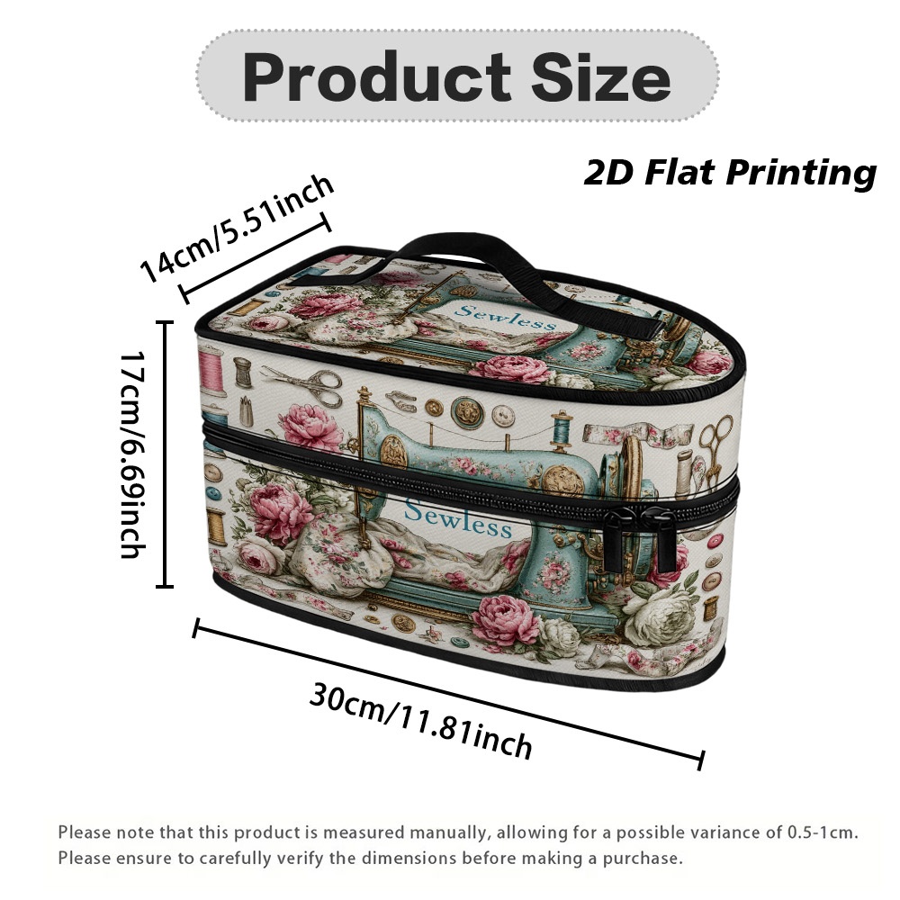 TEMU 1 pièce Machine à coudre vintage et sac de rangement adapté pour , sac à repasser pliable avec porte-accessoires, planche à repasser , rangement