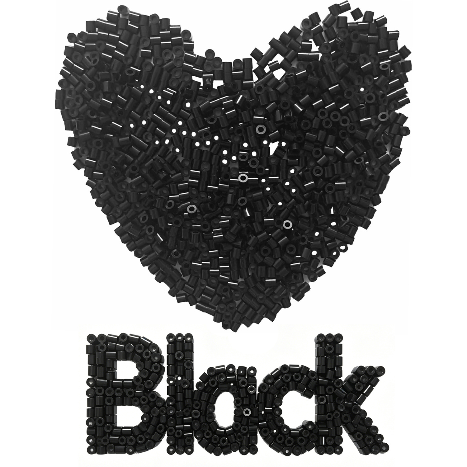 TEMU 5500 cuentas de fusible negras de 2.6 mm al por mayor, cuentas fundibles para regalos hechos a , rompecabezas 3D y fabricación de joyas. Ideal