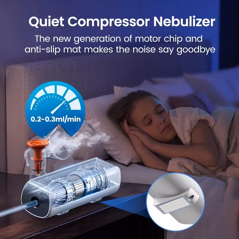 portable adult nebulizer compressor atomization lcd display and for respiratory issues or home and travel for adults kids Product details 4