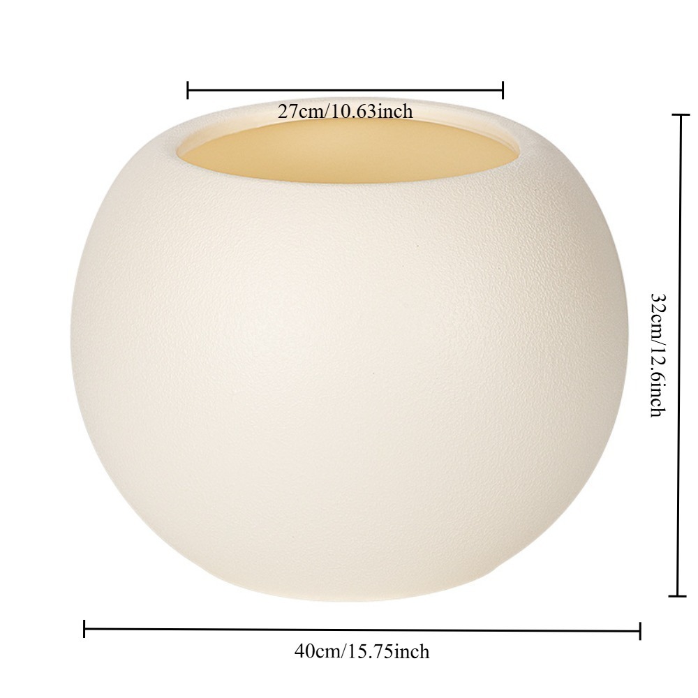 1pc a Large Imitation Rock Planter in Beige, Made of Weather-Resistant Plastic. This Sizable Floor Model Measures 40.01cm by 32.0cm And Is Perfect for Artificial Plants, Various Large Greenery