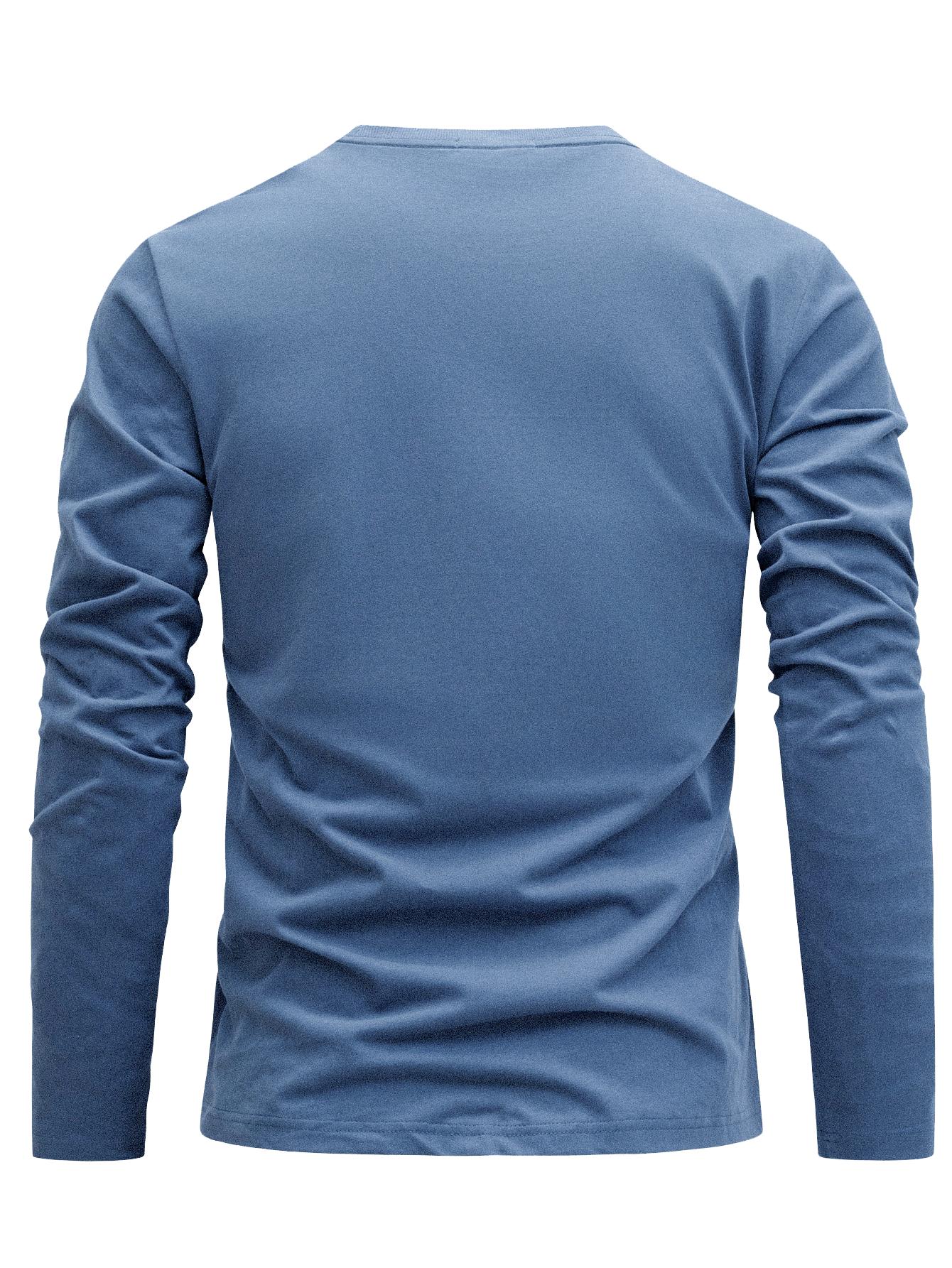 Men's 100% Cotton T-Shirt, Fashion Casual Crew Neck Top with Print Design, Spring/Autumn Style, Comfortable and Versatile Men's Top for Outdoor Leisure, Sports, and Commuting