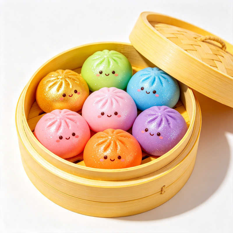 TEMU New Product Launch: Cute Baozi Theme Pattern Diamond Painting Frameless Set, Mosaic Craft, Diamond Painting Product, Stress Relief Easy Handmade