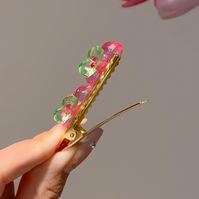 4個セット】 桜色カラーシリーズ ヘアクリップ レディース ヘア