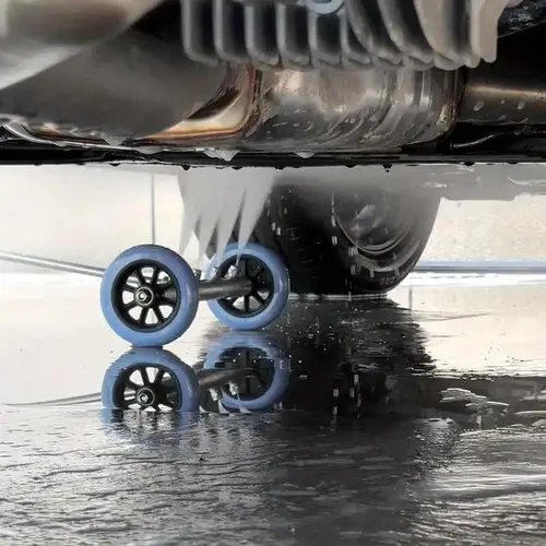 heavy duty automotive undercarriage cleaner with 4000psi high pressure wash system heavy duty aluminum alloy construction non marking wheels for cars trucks suvs motorcycles extension bars quick connect hose ideal for garage workshop driveway use vehicle maintenance stainless steel nozzles