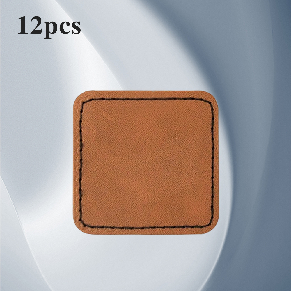 TEMU 12pcs Custom Personalized Faux Leather Tags, Laser Printed, Customize Your Content, Personalize Your Name, Diy Craft Tags, Knitting Enthusiast