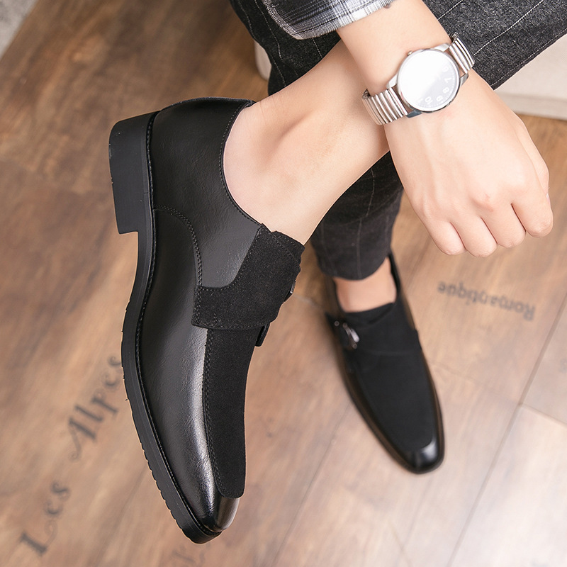 Men's Formal Dress Shoes - British Business Shoes with Slip-On Closure, Brown PU Upper & Non-Slip Rubber Sole, All-Season Formal & Casual Shoes for Office, Wedding, Party - Men's Formal Footwear, Office Wear, Classic Style, Polished Look, Wedding Guests