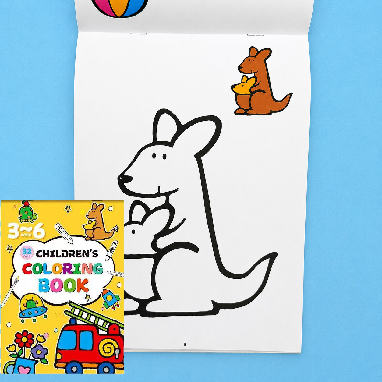 TEMU 32-page Preschool Coloring Activity Book With , Large-line Cartoon Illustrations, A Non-bleed Drawing Workbook For Toddlers, A Home-school Early