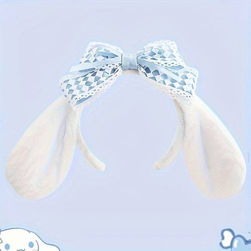 plush ear headband 1pc cute velvet bow hair tie non slip daily headband suitable for women single piece