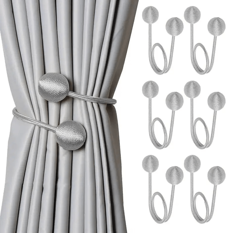6 DIY High-Quality Nordic Style Curtain Strings, Featuring Woven Design and Durable Materials for Fixing Curtains, Suitable for Thin or Thick Curtains, Perfect for Decorating Bedroom, Living Room, Kitchen, and Office Curtains.