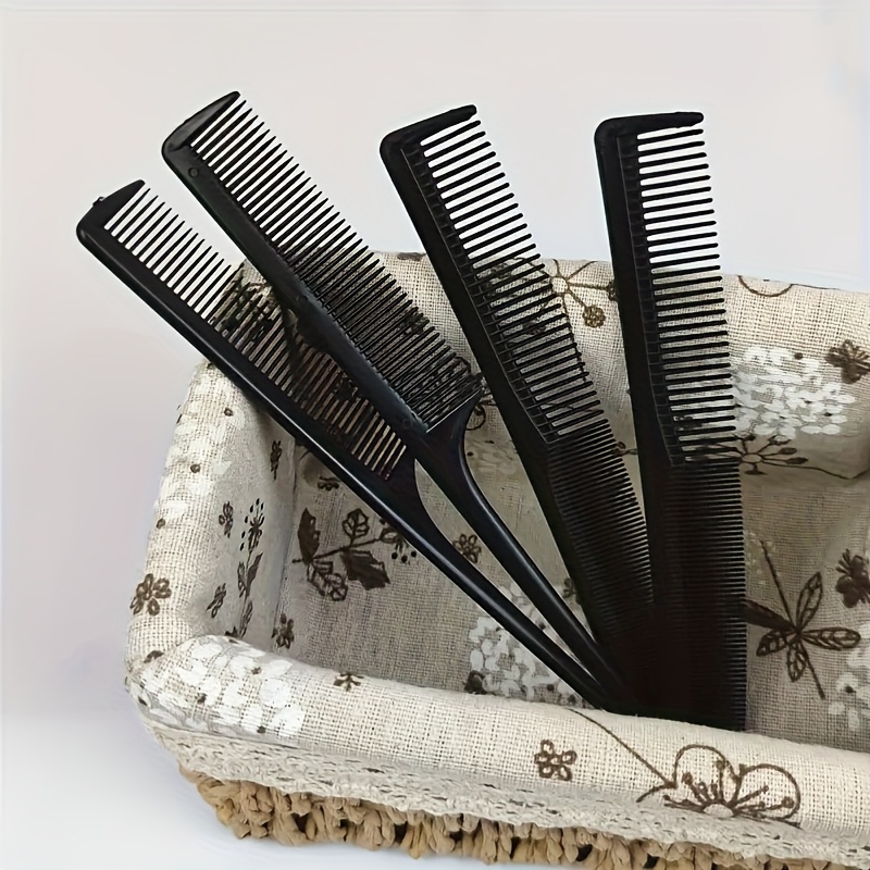 6pcs Black Styling Hair Tool Set with Detangling Comb