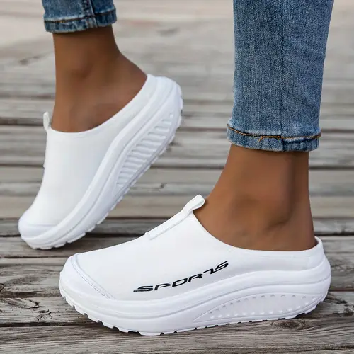 womens breathable mesh slip on slippers with thick shock absorbing eva md sole lightweight semi anti slip design round toe fisherman style toe strap indoor outdoor casual comfortable footwear ladies slippers home footwear stylish cushioned sole slipresistant footwear home lounging