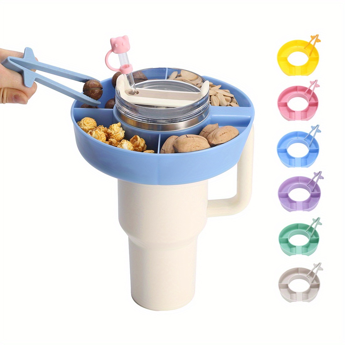  of snack plates including 1 fruit bowl 1   1 cat straw lid compatible with a 40oz   suitable for outdoor use   and parties 0