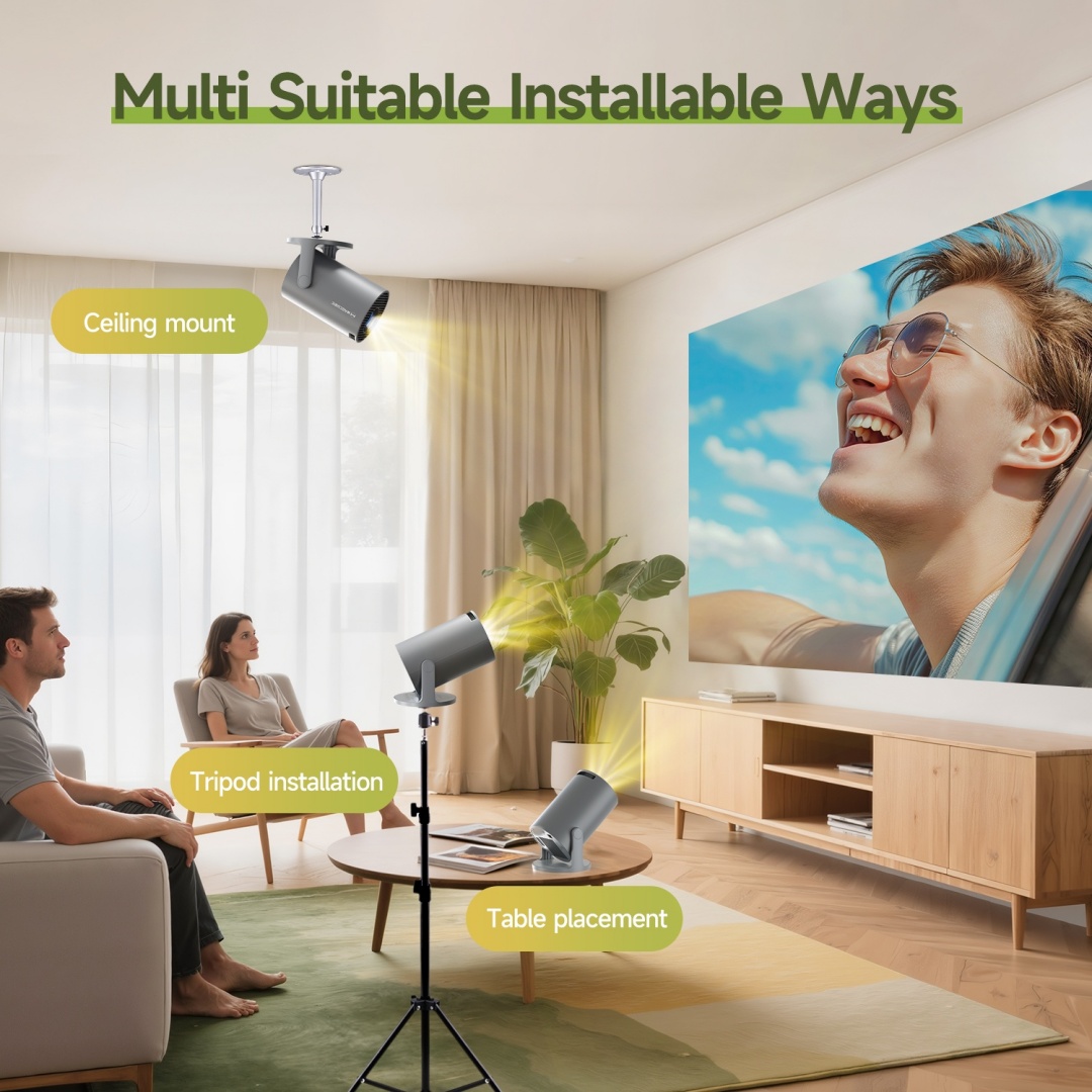  hy300pro 14 os smart projector native 720p support 8k with 330ansi brightness h726 with 180 rotation movie projector for versatile Product details 1