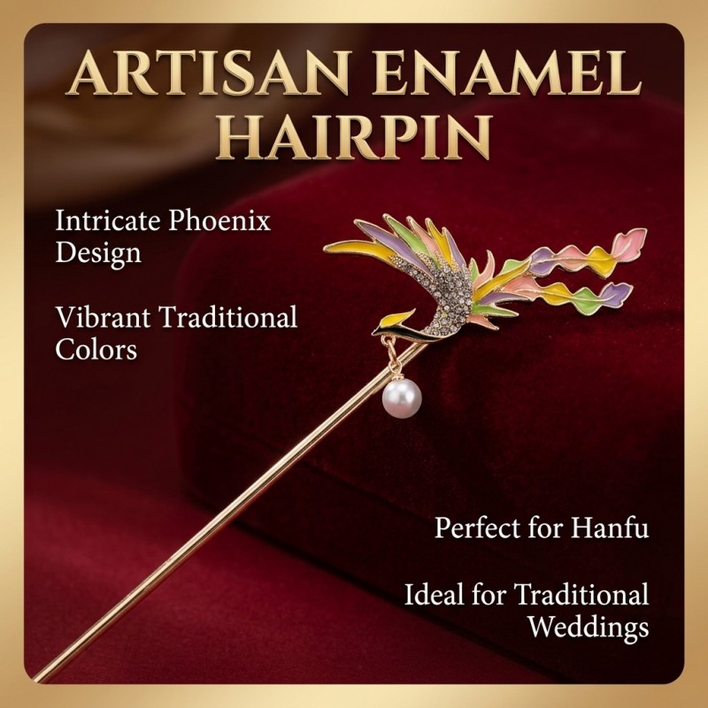 Vintage Phoenix Hairpin, Elegant Alloy Accessory for Weddings