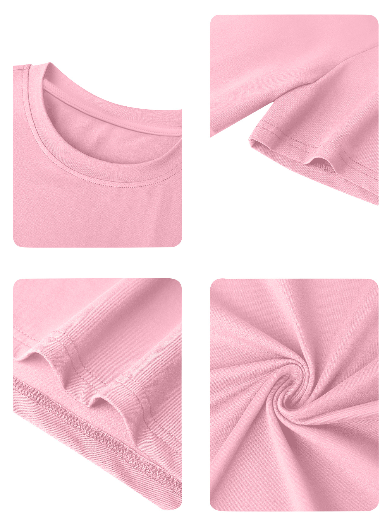 3-Pack Women's Casual T-Shirts with Striped Cherry, Lemon & Heart Prints