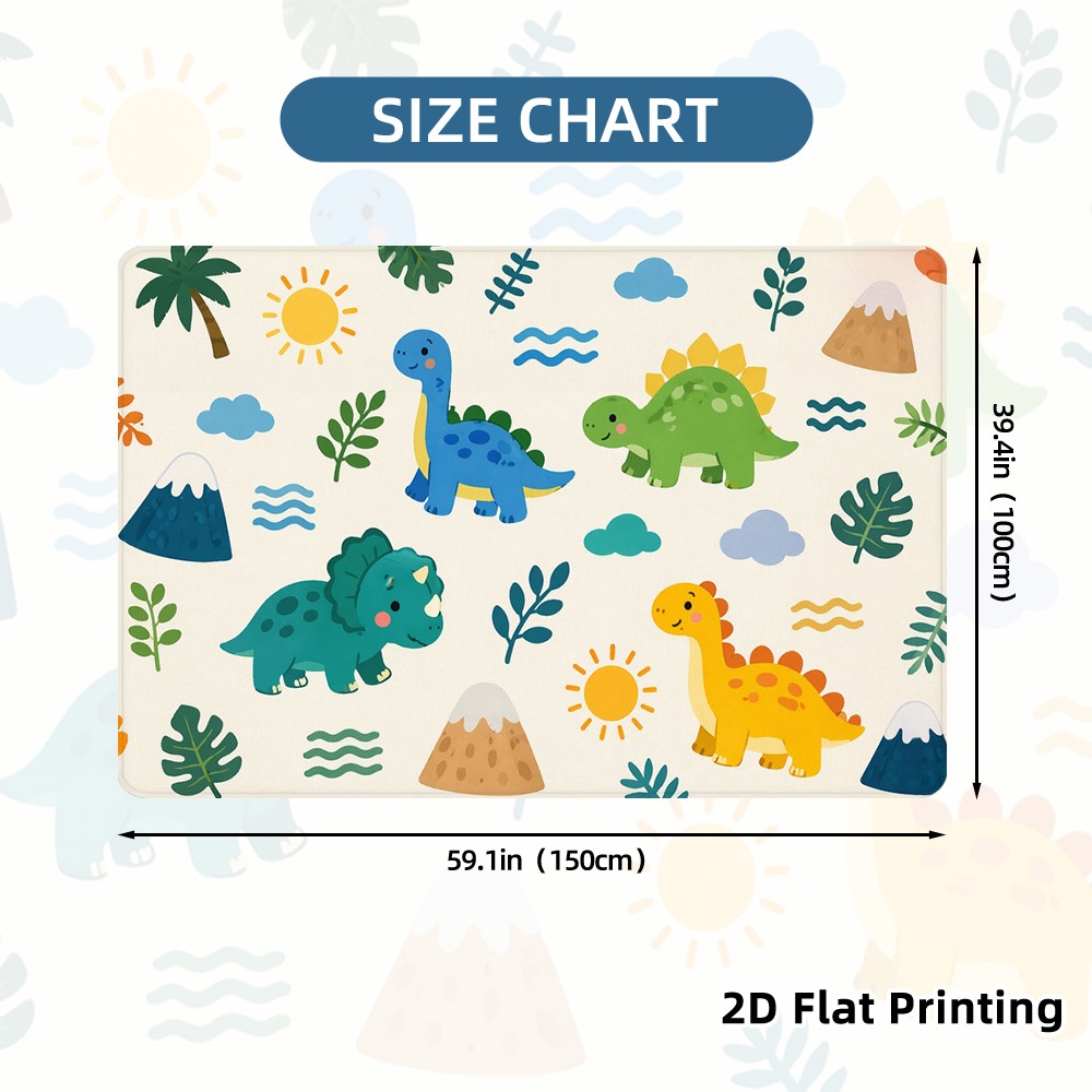 TEMU 1pc Urine Pad With Cute Dinosaurs And Nature Design, Washable Integrated Pads For Nursing Rest And Daily Laying For Family And Pets. Great For