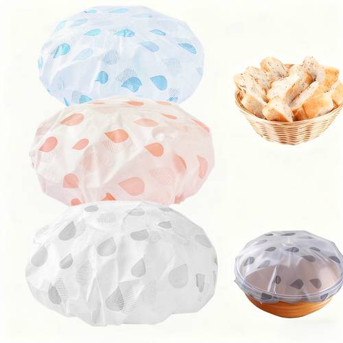 3pcs transparent bread dough fermentation covers heart shaped ventilation holes adjustable elastic edges durable plastic bread making additions suitable for yeast bread bread bread making supplies modern kitchen items