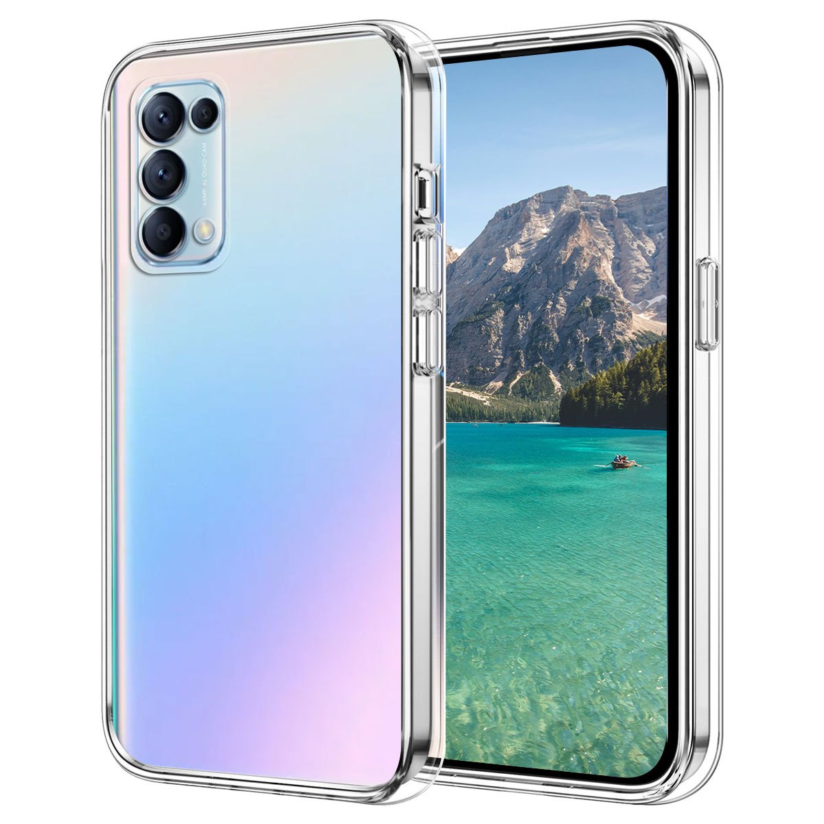 TEMU Phone Case: For Oppo Reno5 5g Case, Flexible Shockproof Mobile Phone Protective Case, Transparent, All-rround Protection, Anti-scratching Rear