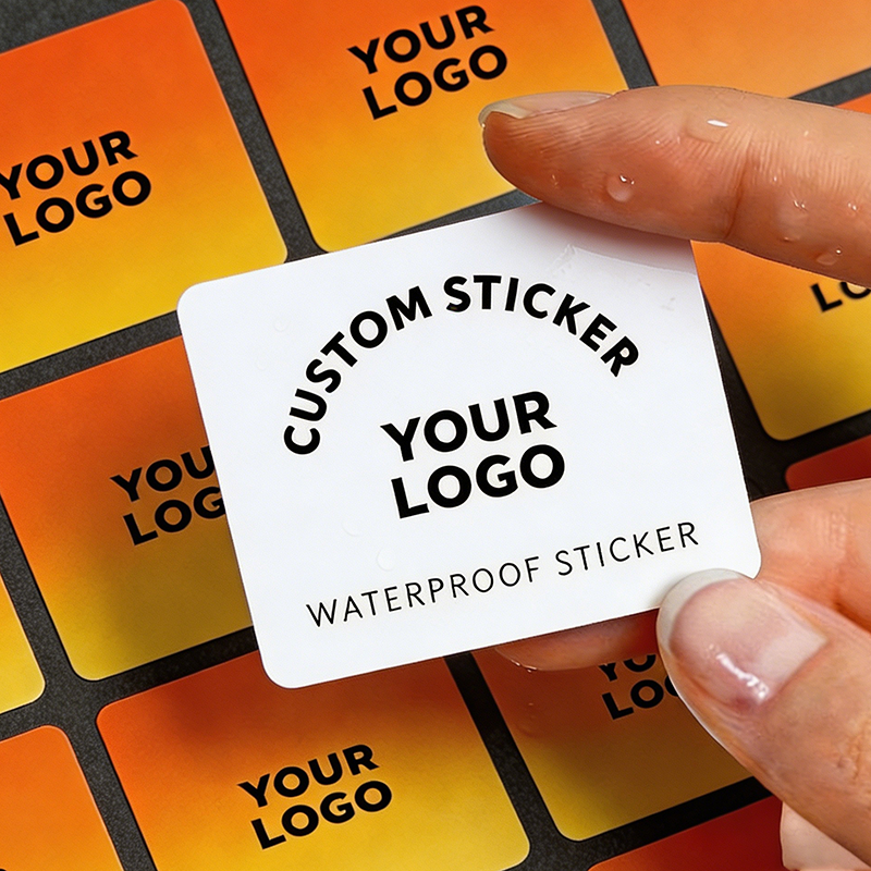 TEMU Pegatinas redondas y cuadradas personalizadas, con personalización gratuita de logotipos de marca y texto. Adecuadas para empaque de cajas de