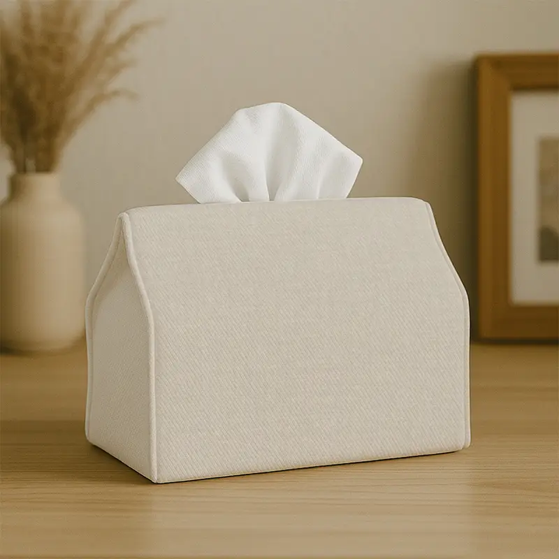 elegant modern white beige tissue box with lid decorative storage organizer for home christmas durable multi purpose napkin dispenser square design with rounded edges beige fabric cover for room bedroom decor stylish party tissue box with beige lid compact and functional for tissues ideal for festive and everyday use decorative tissue box cute tissue box holder vintage tissue box decorative tissue box holder Product details 3