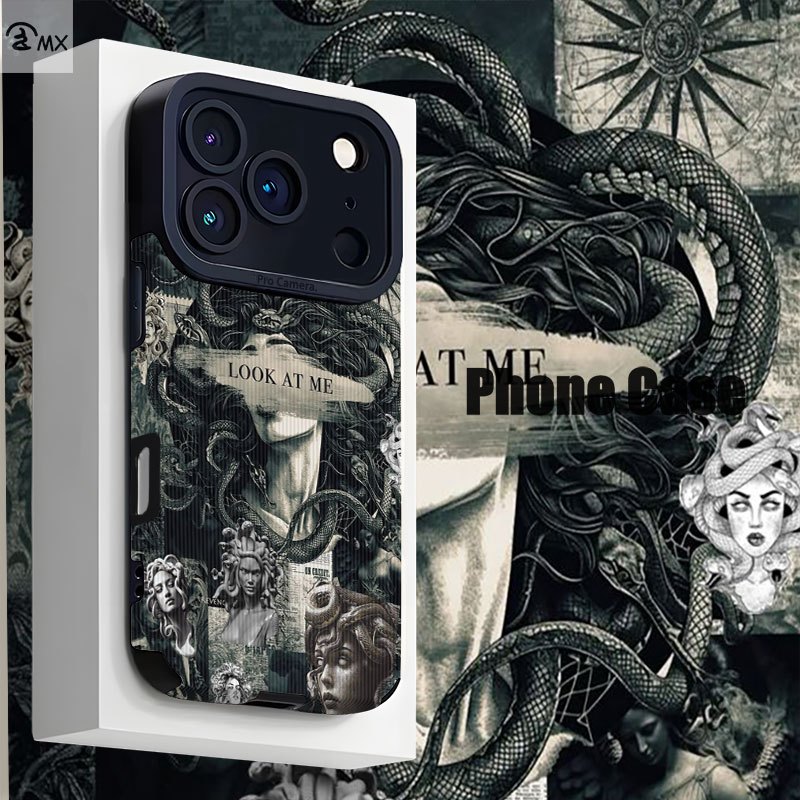TEMU Чохол для телефону: у стилі колажу з темою Медузи. Сумісний з iPhone 17, 17 Plus, 17 Air, 17 Pro Max, iPhone 16, 16 Plus, 16 Pro, 16 Pro Max,
