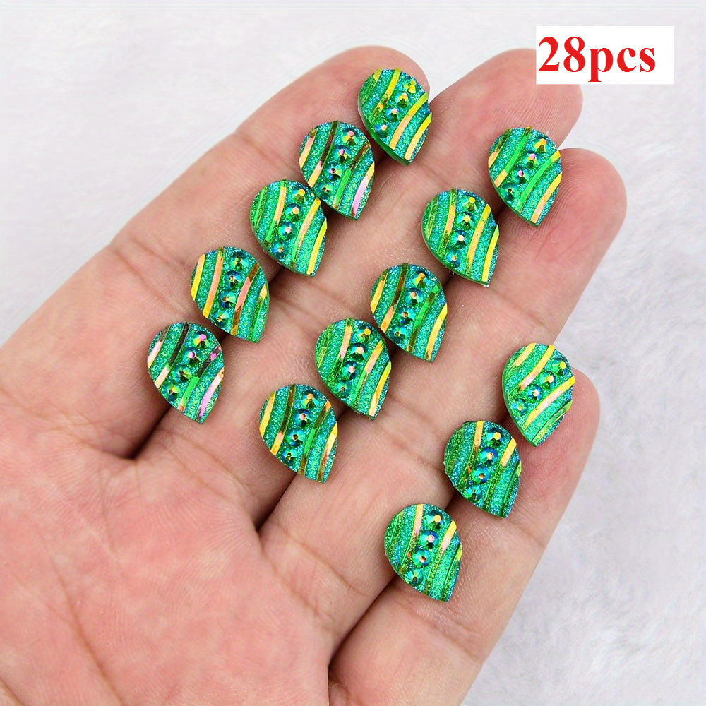 28-65pcs Teardrop Shape Resin Rhinestone Wedding Decoration