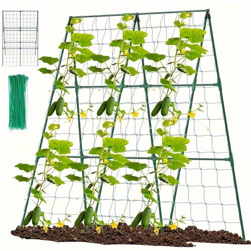 heavy duty pvc trellis netting for climbing plants support for roses beans 35 43x70 87 inches green grid design for garden outdoor use durable plant support trellis for climbing plants