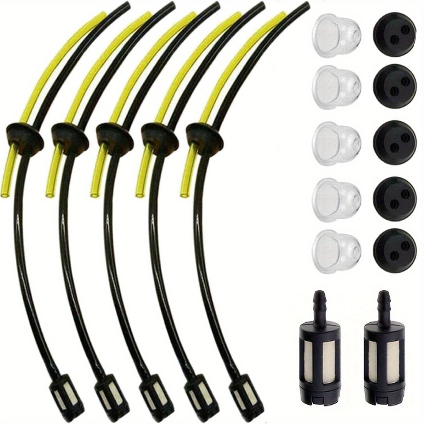 Temu – TEMU 17pcs Set Of Fuel Line Hose Filters, Including Gaskets And A Primer, Suitable For Brushcutters, Chainsaws, And Hedge Trimmers