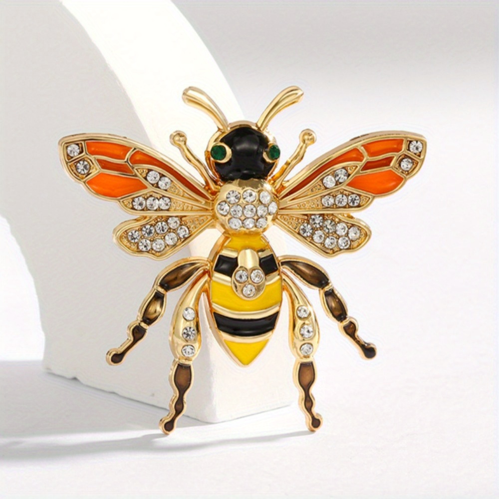 TEMU Broche de abeja exquisito y adorable, accesorio de elegante y único para ropa de , regalo de ramillete
