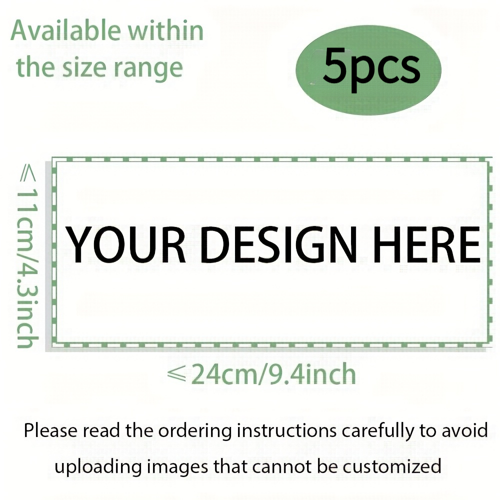 TEMU Taille : 24x11cm / 9,4 pouces x 4,3 pouces, quantité en option. Autocollants de transfert UV DTF à définition personnelle, adaptés aux surfaces