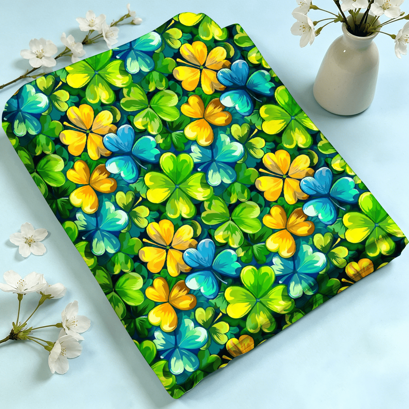 TEMU 1pc Surface Vibrant Pattern Printed Fabric, Available, Soft And Comfortable Fabric, Polyester Handcraft Fabric, Used For Pillowcases, Bedding,