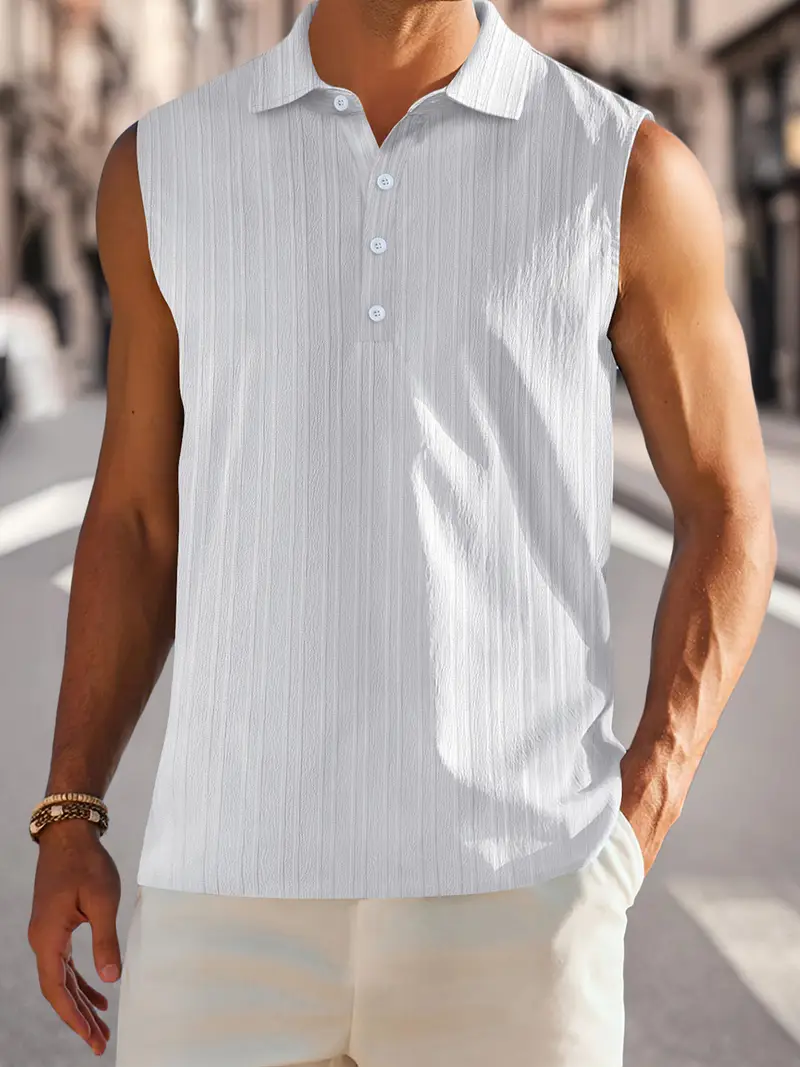 mens high neck collared tank top solid color textured - Temu mens high neck collared tank top solid color textured - Temu