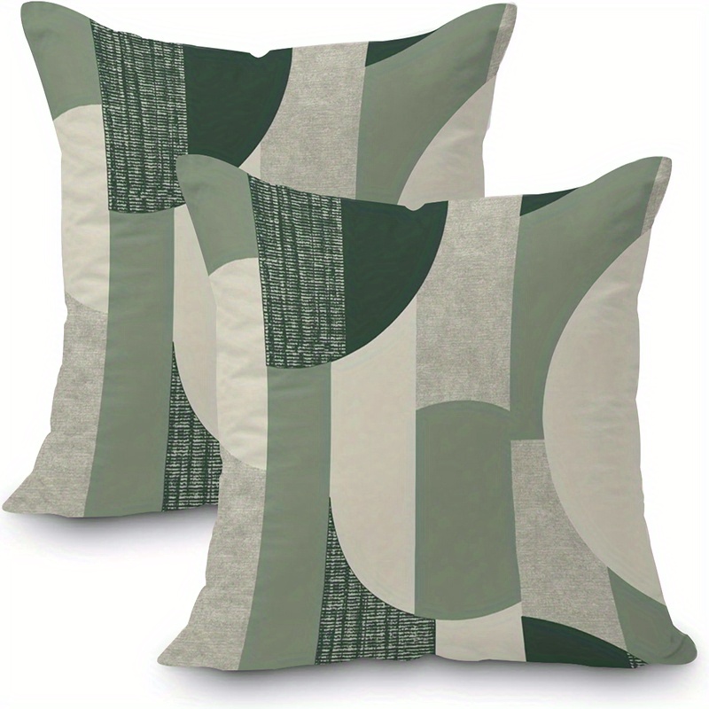 2-pack Modern Geometric Patterned Cushion Covers For Home Decoration, Suitable As Backrest Support Pillowcases, Throw Pillow Cover, Cushion Cover Without Inner Cores.