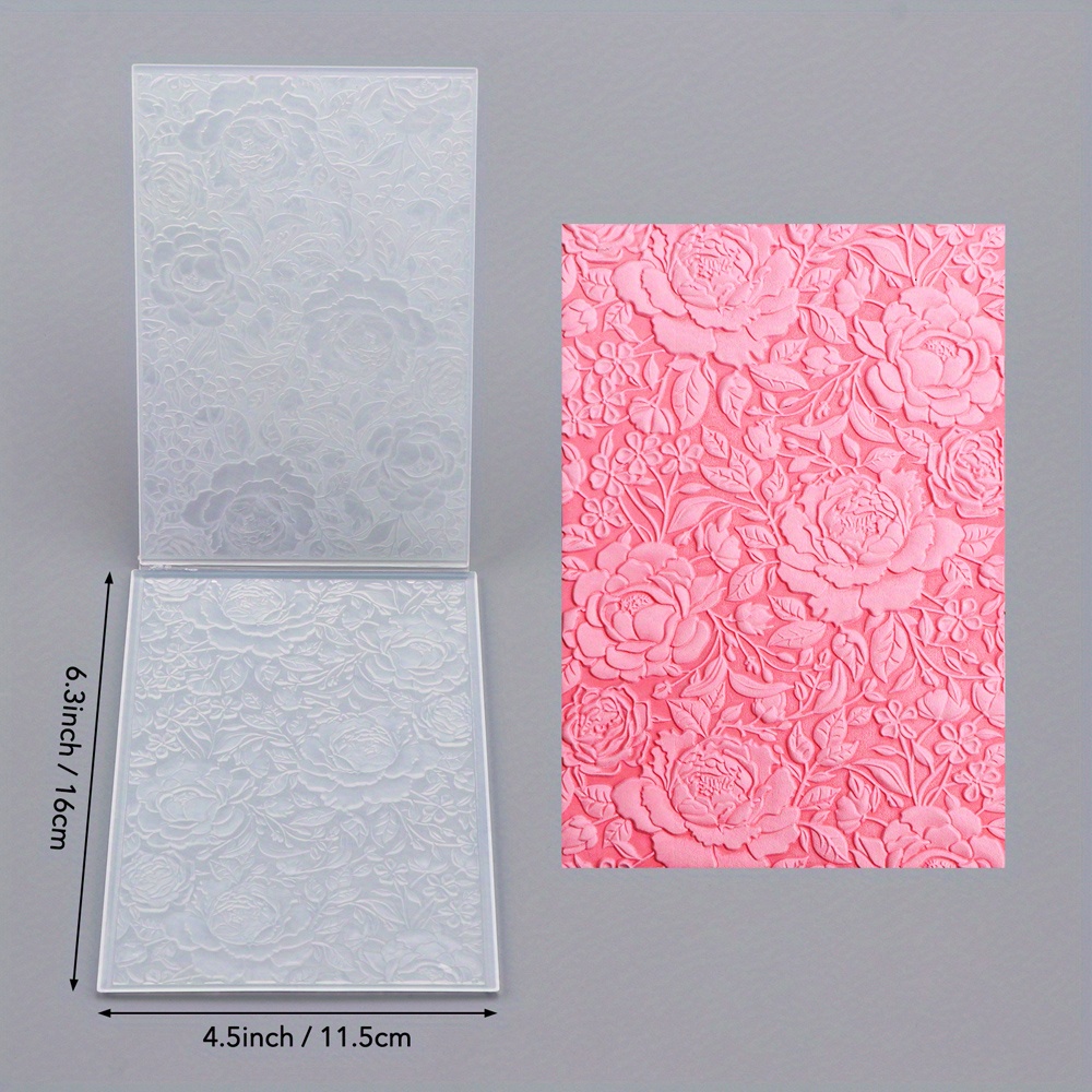 Beautiful Flower 3d Embossing Folder Texture Pattern Background Decorative Cardboard Crafts Project Making