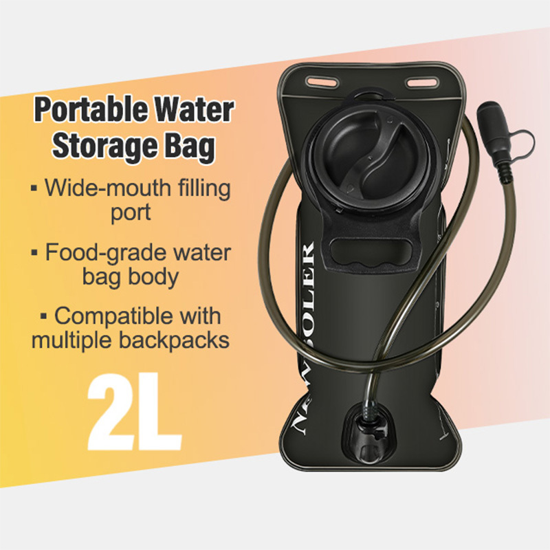 TEMU NEWBOLER 1.5L/2L/3L Sacca Idratante Portatile, Borsa a Bocca Larga Antigoccia, Tubo Valvola a Morsicatura per Ciclismo, , Escursionismo , Borsa