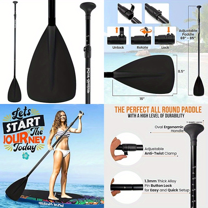 Paddleboard Paddle Adjustable 4-Piece SUP Paddle Kayak Stand