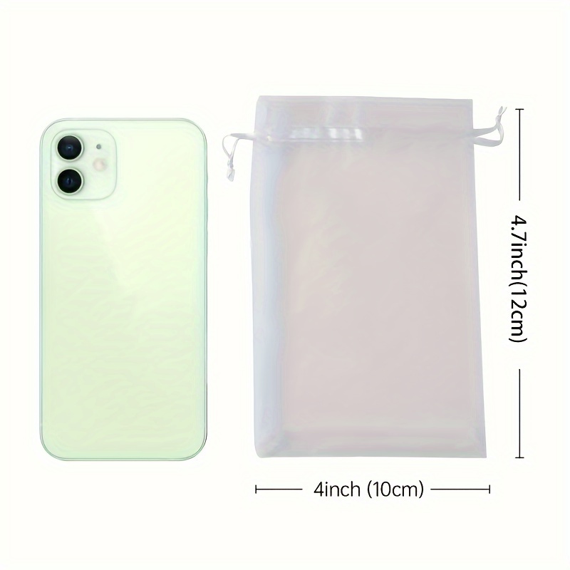 Hard Gauze Gift Bags, Transparent Drawstring Closure