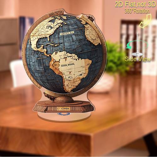 2d flat rotating acrylic featuring landmarks and modern manually rotates 360 made of pvc acrylic a unique desktop decoration for offices and living rooms an gift for graduation season