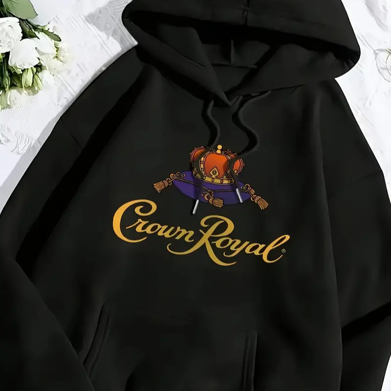 

Crown Hoodie - , Breathable Cotton | Casual Pullover With Kangaroo Pocket For Men | Fall/winter