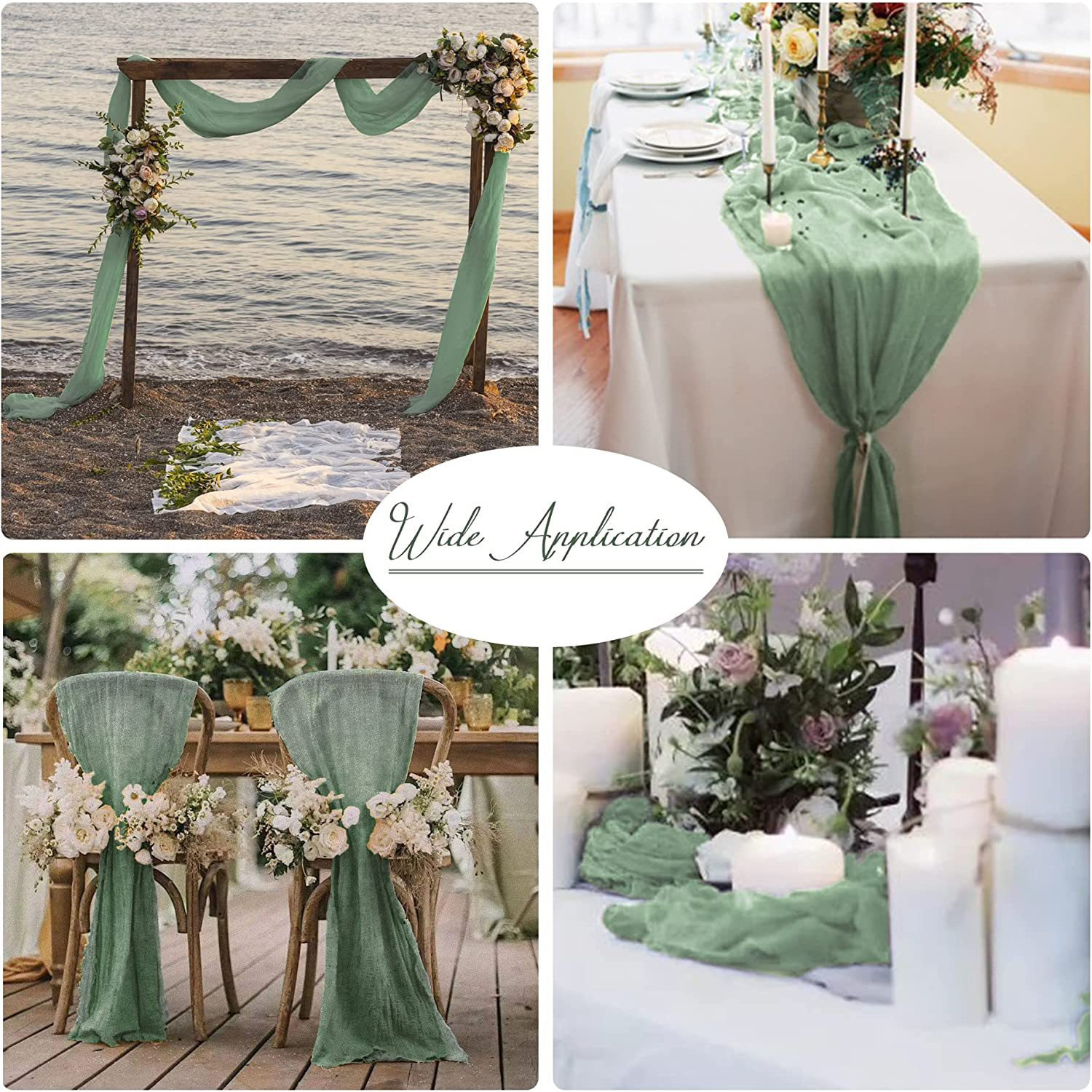 runner da   4/6  /runner da   bohémien trasparenti, runner da   in poliestere 108in×15.75in, tovaglie pieghettate intrecciate, lavabili e riutilizzabili, decorazioni romantiche per matrimoni, centro  per feste, runner da   trasparenti in stile country, decorazioni per esterni.
