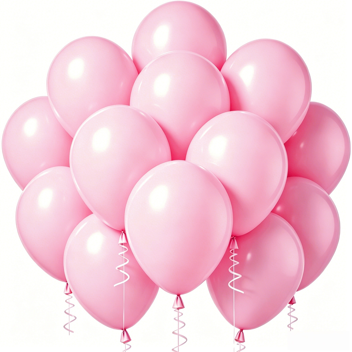 TEMU 35 Pack 10 Inch Round Helium Pink Latex Party Balloons For Valentine's Day Princess Bachelorette Birthday Wedding Bridal Shower Party Decoration