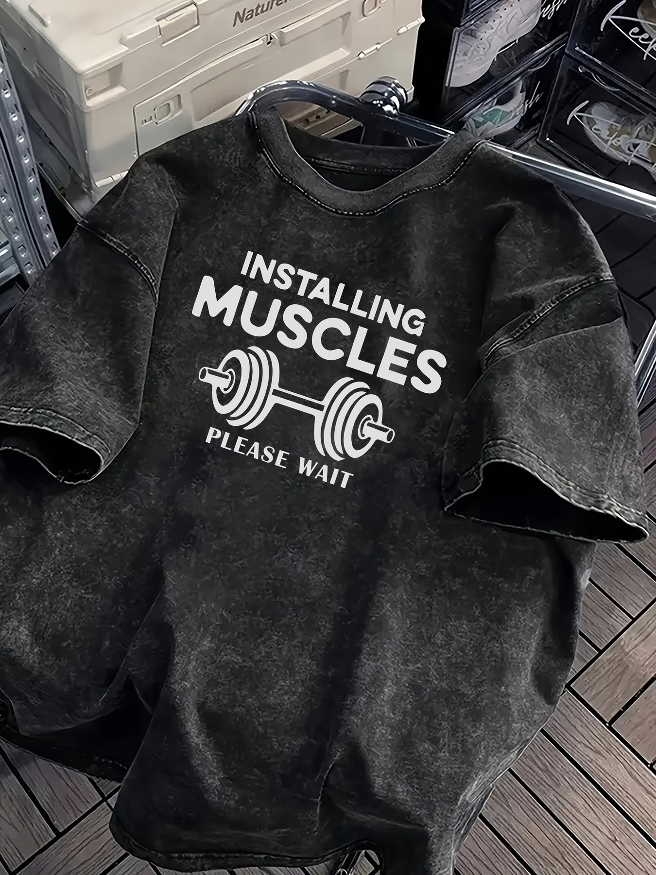 T-shirt De Sport Gildan Homme/femme - Hustle For That Muscle - Gym Workout Noir