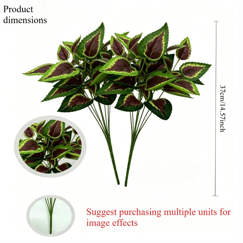 TEMU 2pcs Set Uv-resistant Realistic Artificial Fern Plants Suitable For Home, Wedding, Balcony Decor - Hanging Potted Greenery For Outdoor/ Use,