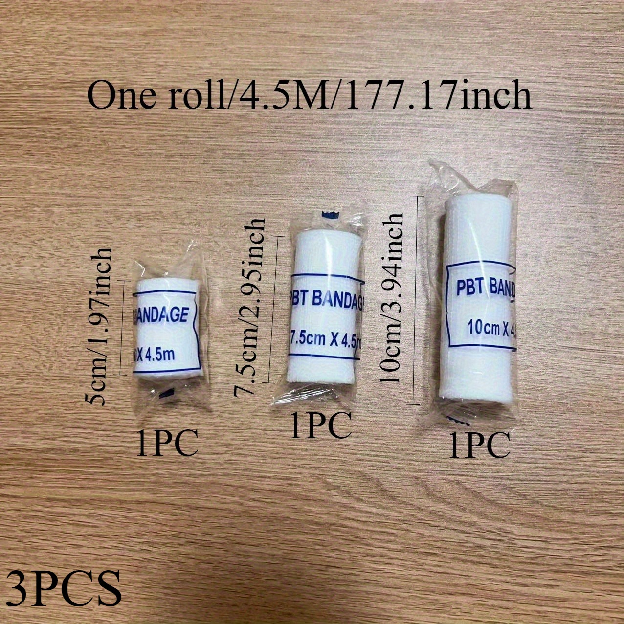 Self Tape Sports Bandage, 3pcs in Different Sizes for Versatile Use