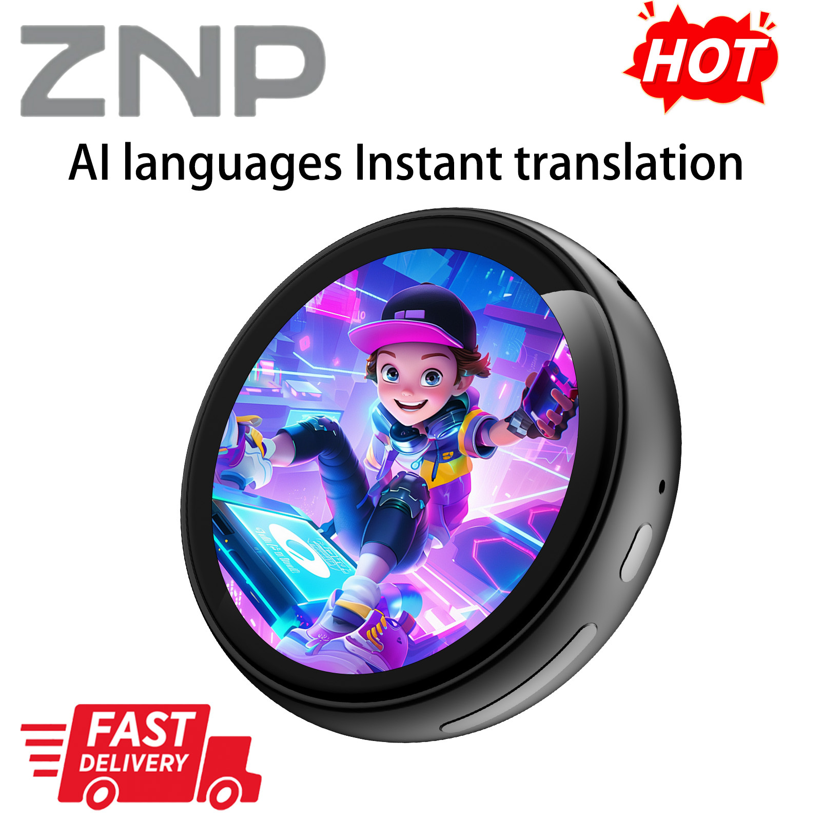 Image of Znp Z01 Smart Translator With Offline And Online Dual , Accurate Translation In 60 Languages, Wireless , Compact And Portable, Ideal For Business Negotiations, International Tra