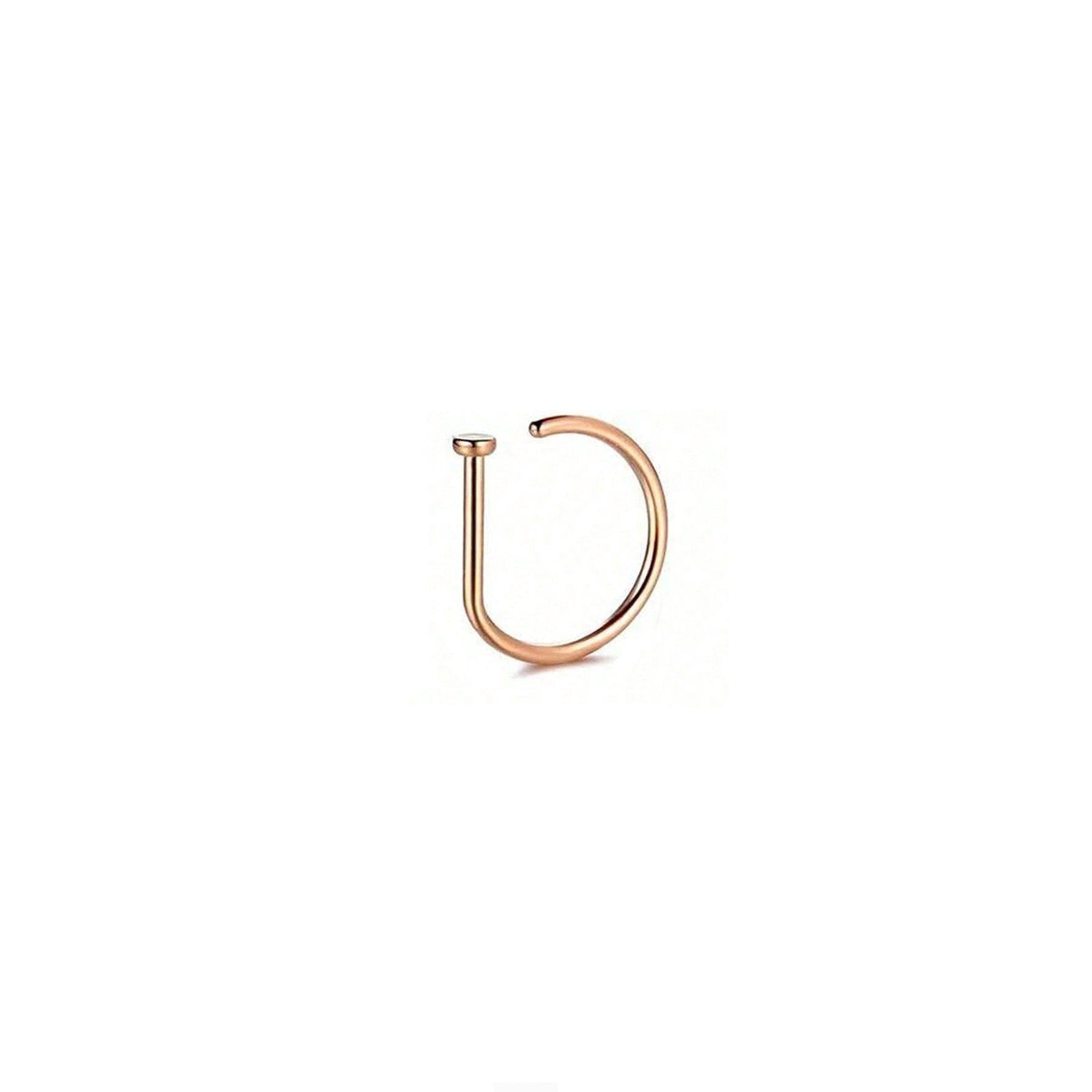 3pcs Geometric Shape Punk Nose Rings Set, Stainless Steel