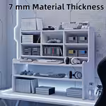 LocalEsports Desktop Organizer - Multi-Tier White Bookshelf with Matte & Suitable for Gaming Rooms, Space-Saving Vertical Storage Shelf for PC, Office Desk, for Computer - Clutter for Controllers, Headsets, Keyboards, StandaloneOpen in new tab.