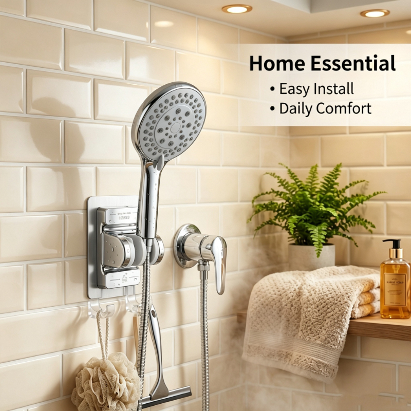 3pcs Multi-Mode Booster Handheld Shower Set with Hose and Bracket